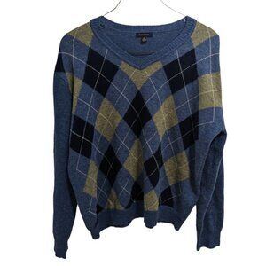 Club Room Y2K Argyle V-Neck XL